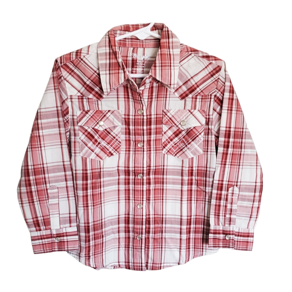 Wrangler Pink Pearl Snap Shirt